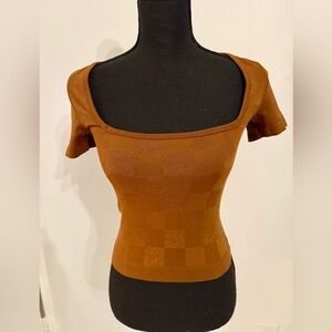 Forever 21 Brown Fitted Top